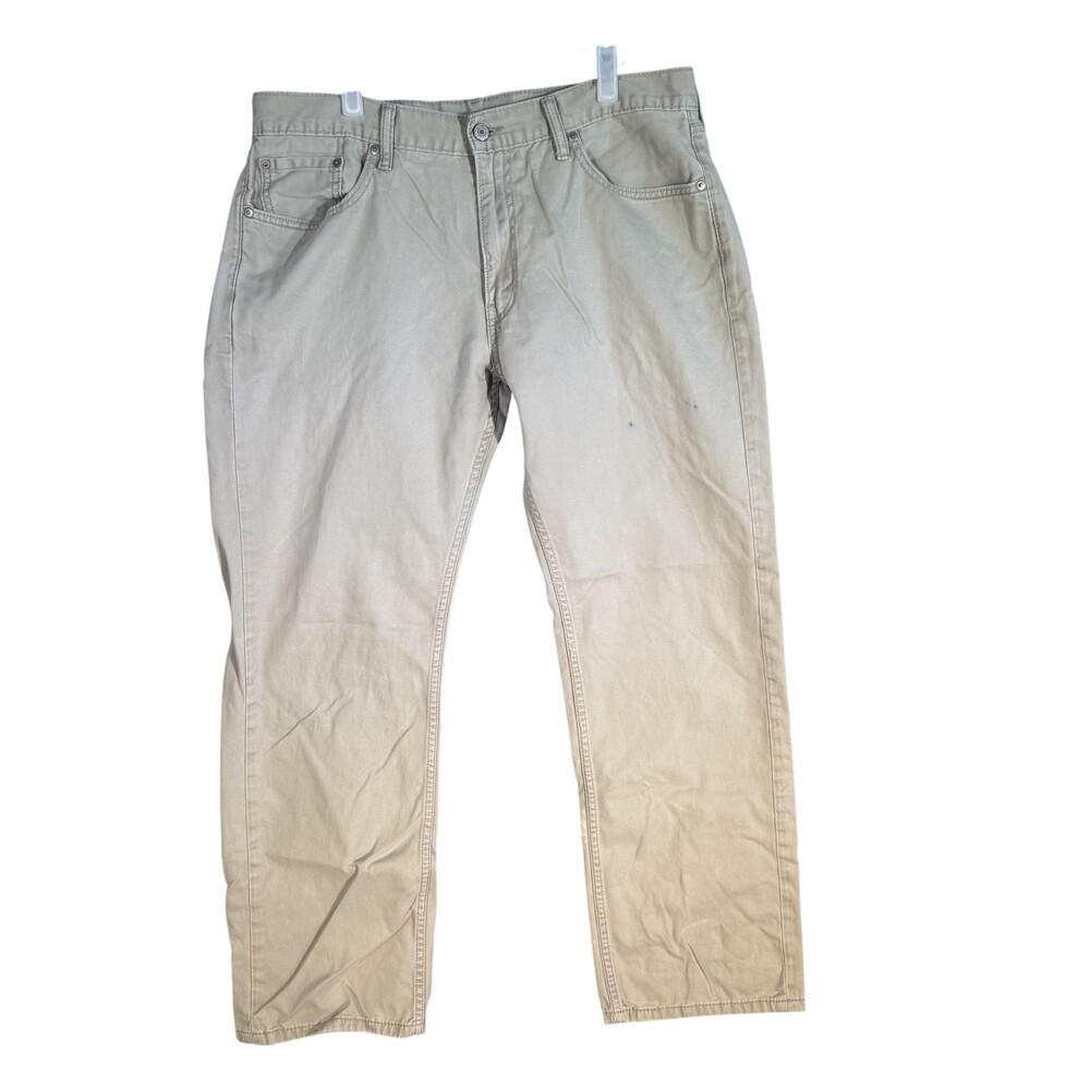 Levis 559 Jeans Mens 36x32 Beige Straight Leg Pants Cotton Mid Rise Casual
